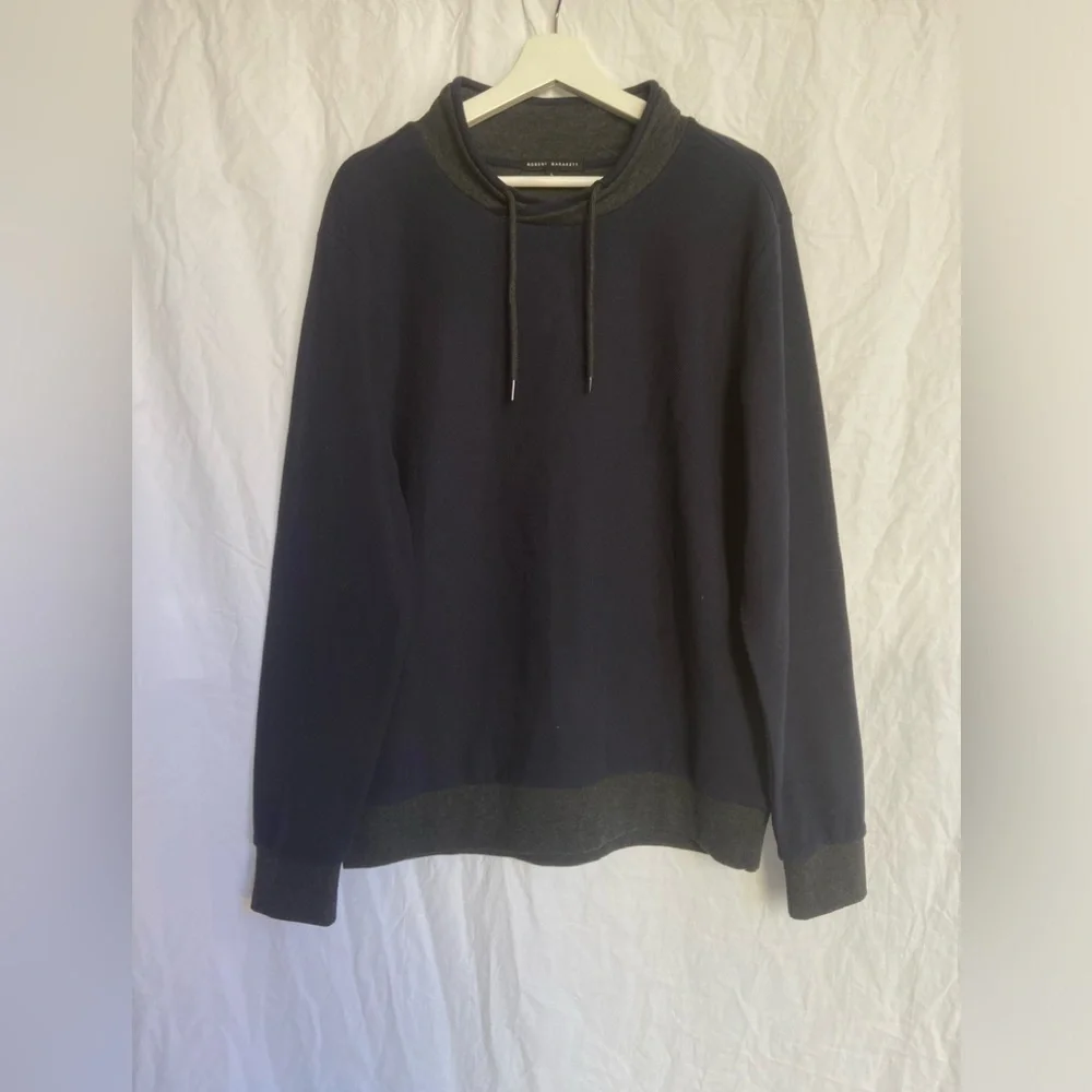 Robert Barakett Long-Sleeve Crossover Mockneck sweater Size Large